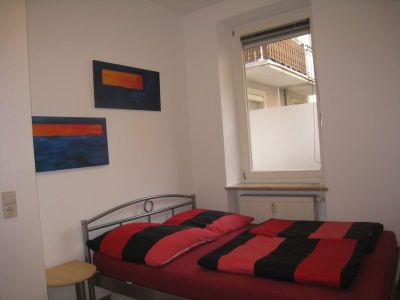 Würzburg Ferienwohnung Haus am Stein: Schlafzimmer Doppelbett